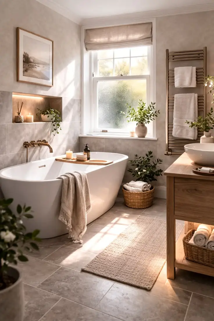 Bathroom steam and humidity after a shower